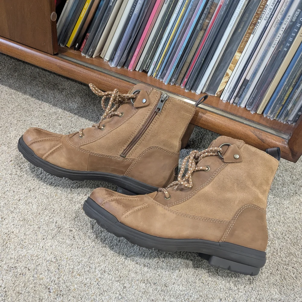 UGG Brown Lace-Up Boots - Picture 2 of 7